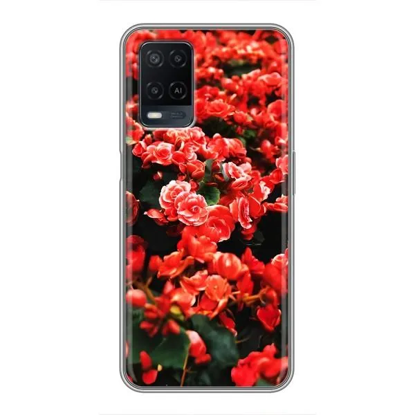 Чохол з принтом «Квіти червоні» для OPPO A54 Чохол з принтом «Квіти червоні» для OPPO A54