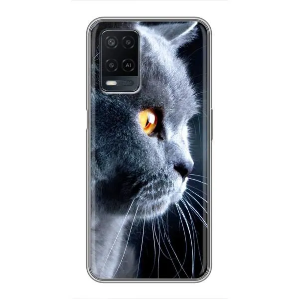 Чехол с принтом «Серый Кот» для OPPO A54