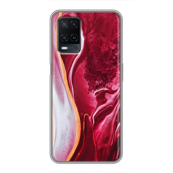 Чехол с принтом «Мрамор красный» для OPPO A54 Чехол с принтом «Мрамор красный» для OPPO A54