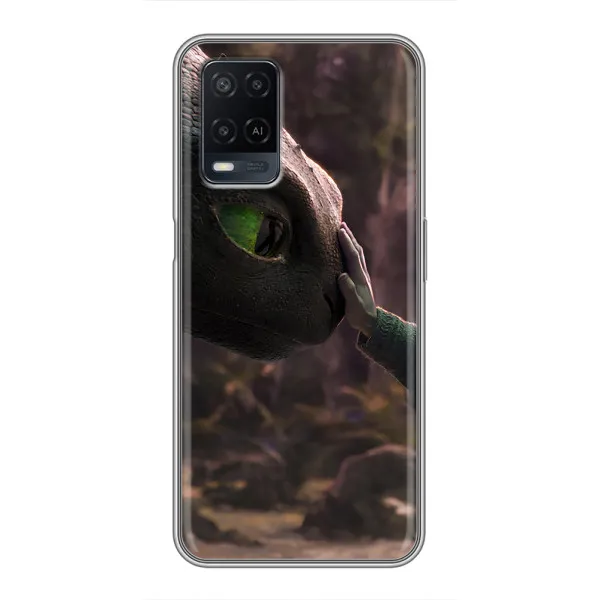 Чехол с принтом «Сцена с драконом» для OPPO A54