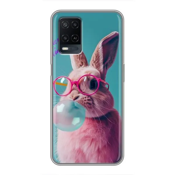 Чехол с принтом «Кролик в очках» для OPPO A54 Чехол с принтом «Кролик в очках» для OPPO A54