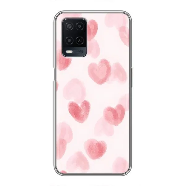 Чехол с принтом «Розовые сердечки» для OPPO A54 Чехол с принтом «Розовые сердечки» для OPPO A54