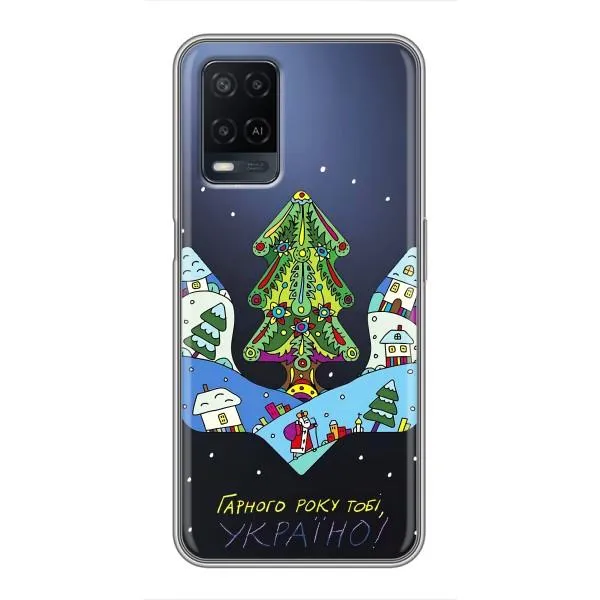 Чехол с принтом «Рождественский герб» для OPPO A54 Чехол с принтом «Рождественский герб» для OPPO A54