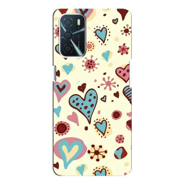Чохол з принтом «Сердечки» для OPPO A54s