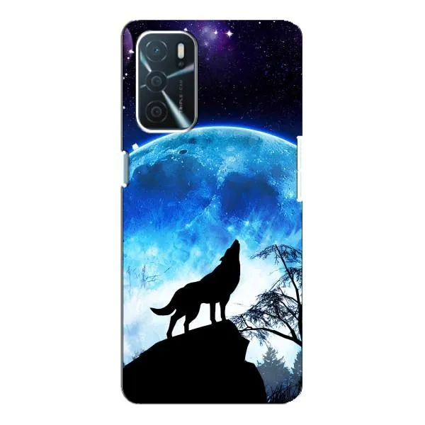 Чехол с принтом «Волк на луну» для OPPO A54s