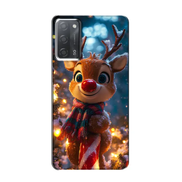 Чехол с принтом «Олень с шарфом» для OPPO A55