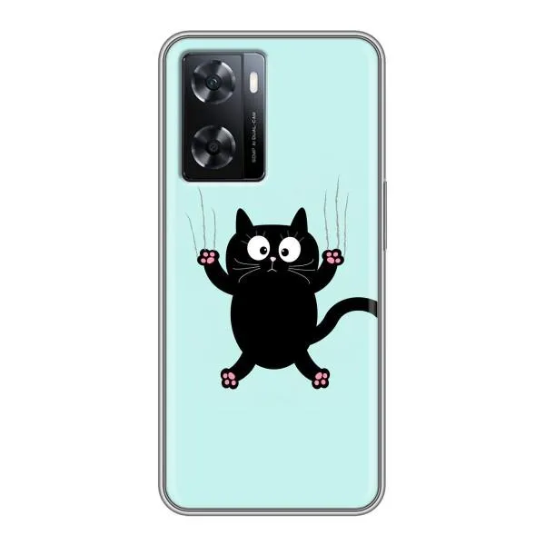 Чехол с принтом «Падающий кот» для OPPO A57s