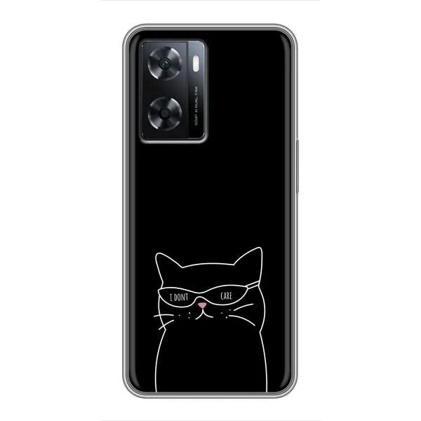 Чехол с принтом «Равнодушный кот» для OPPO A57s