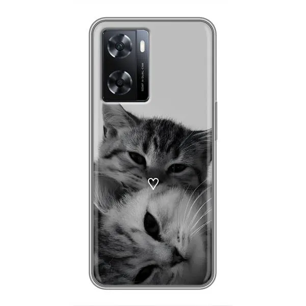 Чехол с принтом «Пара котов» для OPPO A57s