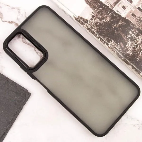 Чехол TPU+PC Lyon Frosted для Oppo A58 4G — Черный — фото 4