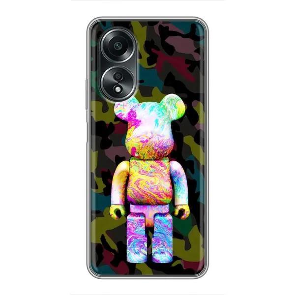 Чехол с принтом «Яркий Bearbrick» для OPPO A58 (4G)
