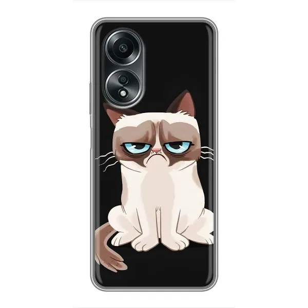 Чохол з принтом «Сумний кіт» для OPPO A58 (4G)