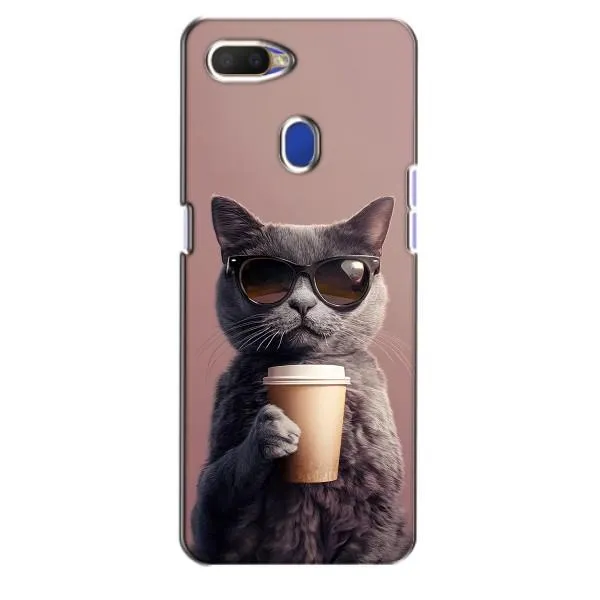Чехол с принтом «Кот с кофе» для OPPO A5s