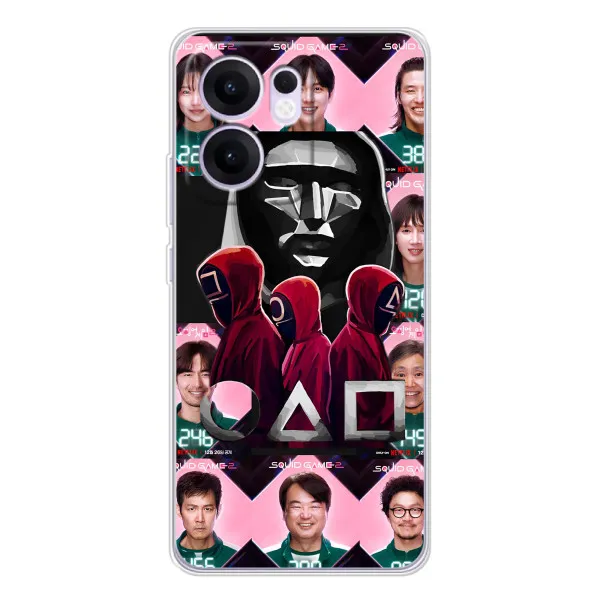 Чехол с принтом «Участники Игра кальмара» для OPPO A5x 5G Чехол с принтом «Участники Игра кальмара» для OPPO A5x 5G