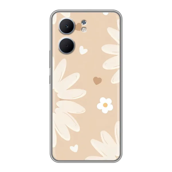 Чехол с принтом «Бежевые цветы» для OPPO A5x