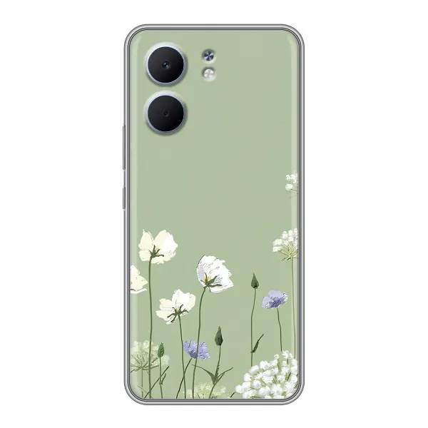 Чехол с принтом «Цветы на зеленом» для OPPO A5x