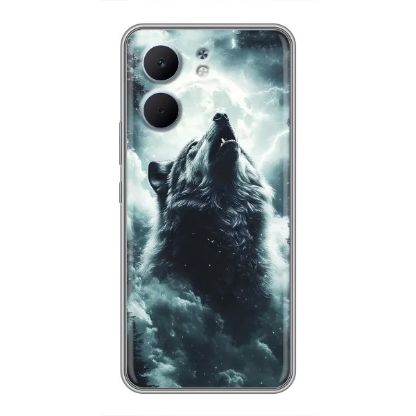 Чехол с принтом «Волк в облаках» для OPPO A5x