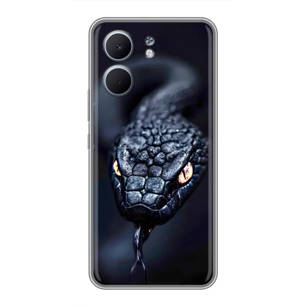Чехол с принтом «Черная змея» для OPPO A5x