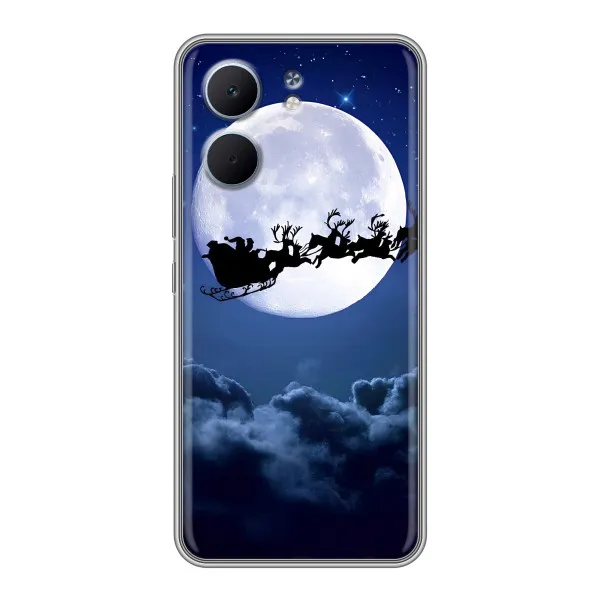 Чехол с принтом «Санта - луна» для OPPO A5x