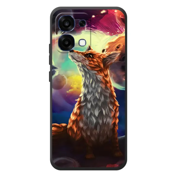 Чехол с принтом «Лисица в космосе» для OPPO A6 Pro