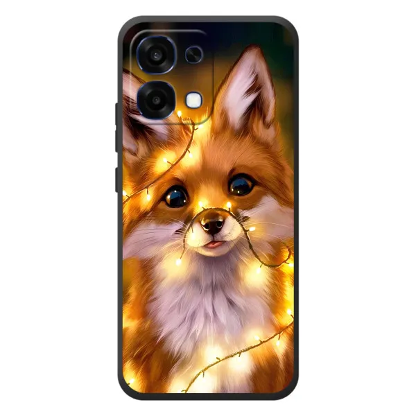 Чехол с принтом «Лисичка в гирляндах» для OPPO A6 Pro