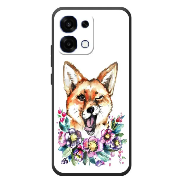 Чехол с принтом «Веселая лисичка» для OPPO A6 Pro