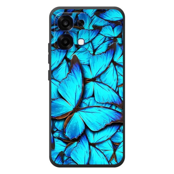 Чехол с принтом «Синие бабочки» для OPPO A6 Pro