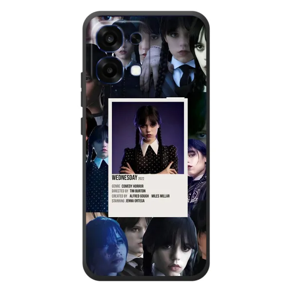 Чехол с принтом «коллаж Уэнздей» для OPPO A6 Pro