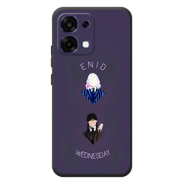 Чехол с принтом «Уэнздей и подруга» для OPPO A6 Pro