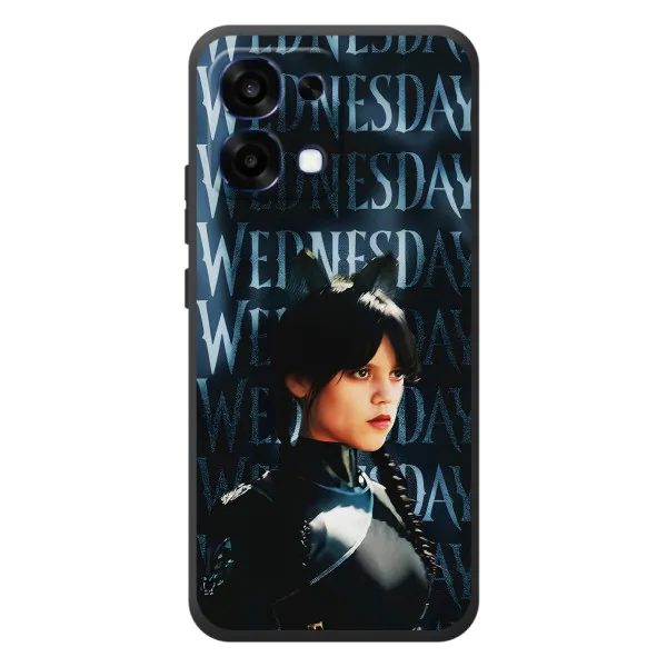Чехол с принтом «Уэнздей кошка» для OPPO A6 Pro