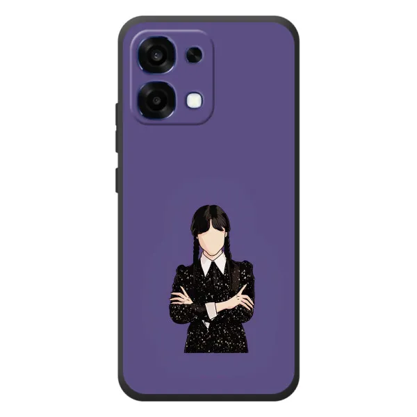 Чехол с принтом «Уэнздей в черном» для OPPO A6 Pro