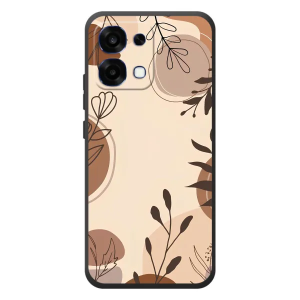Чехол с принтом «Коричневые цветы» для OPPO A6 Pro