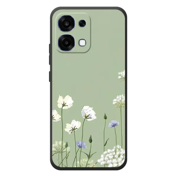 Чехол с принтом «Цветы на зеленом» для OPPO A6 Pro