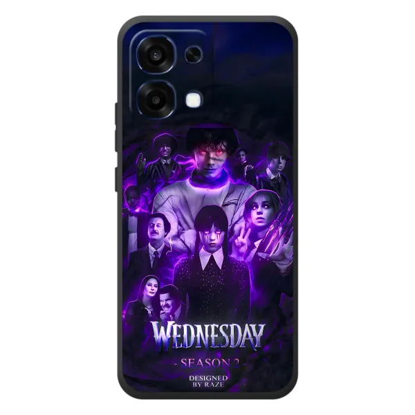 Чехол с принтом «Фиолетовая магия Уэнздей» для OPPO A6 Pro