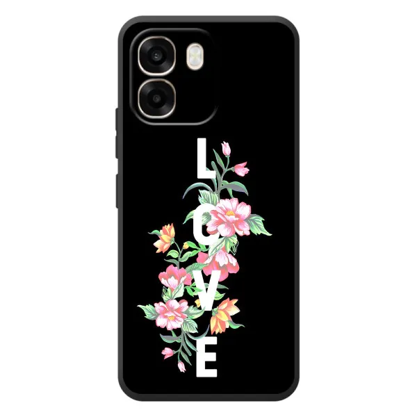 Чехол с принтом «Цветы LOVE» для OPPO A6