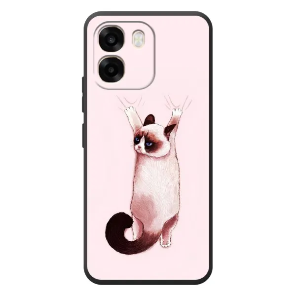 Чехол с принтом «Котик падает» для OPPO A6