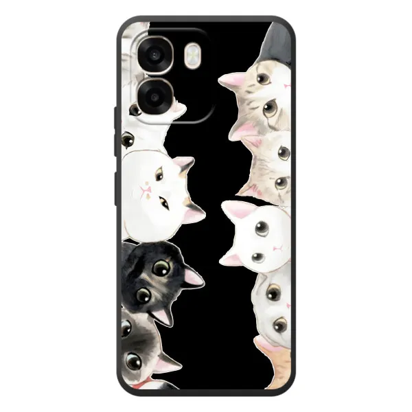 Чехол с принтом «Взгляд котов» для OPPO A6