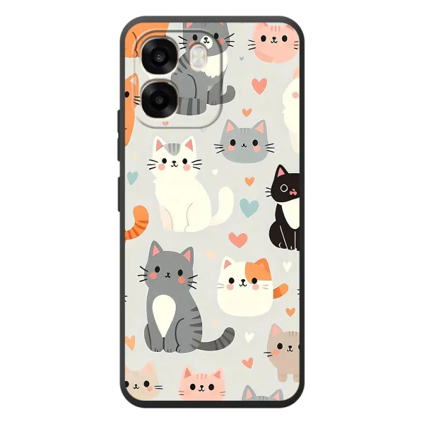Чехол с принтом «Коллаж котов» для OPPO A6