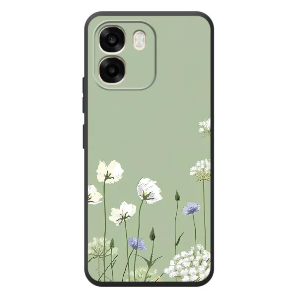 Чехол с принтом «Цветы на зеленом» для OPPO A6 Чехол с принтом «Цветы на зеленом» для OPPO A6