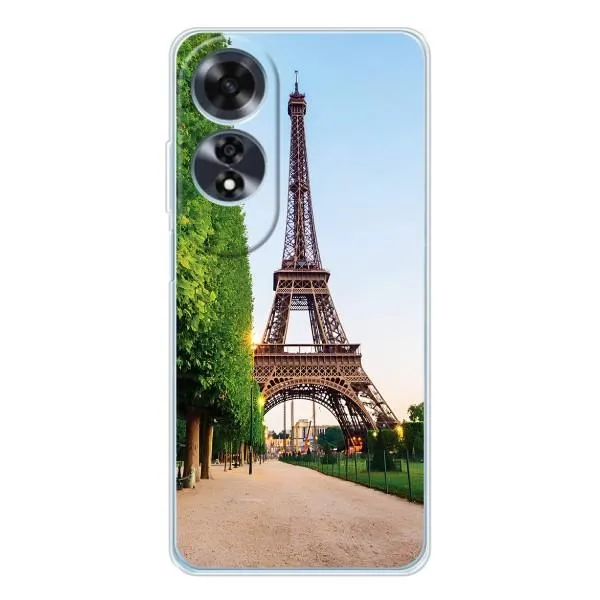Чехол с принтом «Дорога в Париж» для OPPO A60 5G