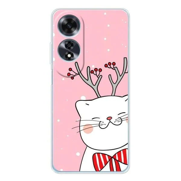 Чехол с принтом «Зимний кот» для OPPO A60