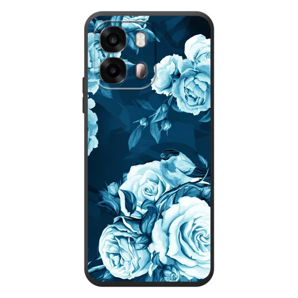 Чехол с принтом «Голубые Бутоны» для OPPO A6s