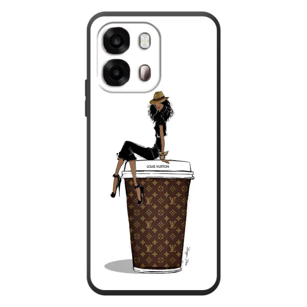 Чехол с принтом «кофе LOUIS VUITTON» для OPPO A6s