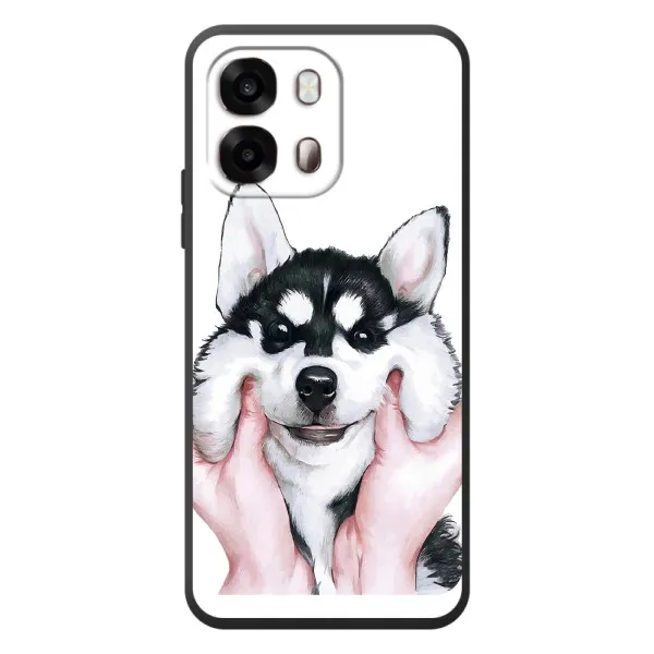 Чехол с принтом «Довольный Хаски» для OPPO A6s