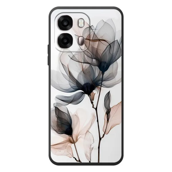 Чехол с принтом «Цветы на белом» для OPPO A6s