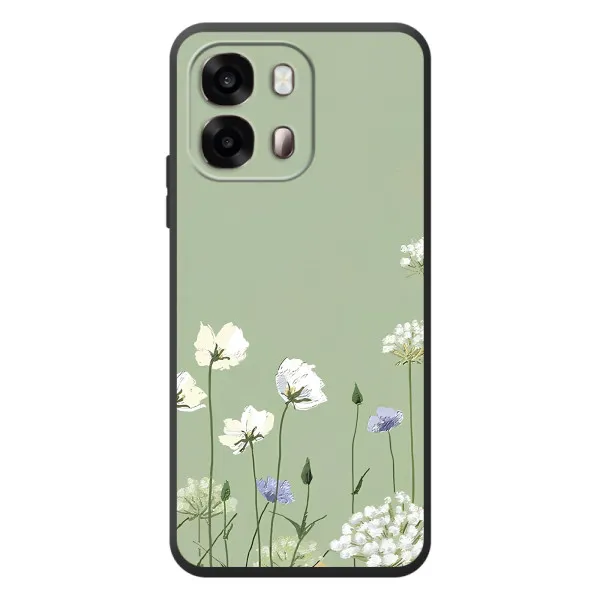Чехол с принтом «Цветы на зеленом» для OPPO A6s