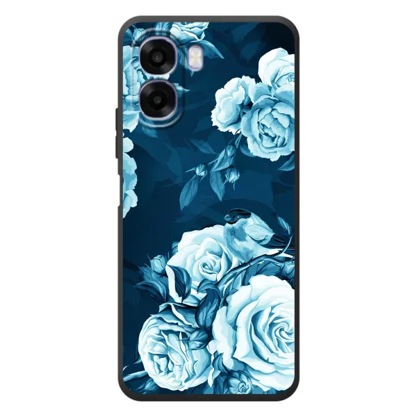 Чехол с принтом «Голубые Бутоны» для OPPO A6x