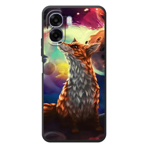 Чехол с принтом «Лисица в космосе» для OPPO A6x