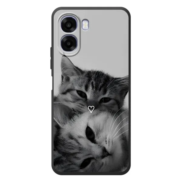Чохол з принтом «Пара котів» для OPPO A6x