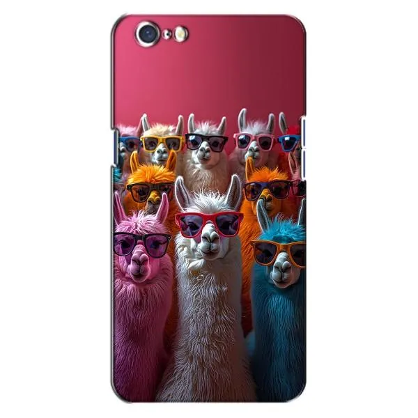 Чехол с принтом «Ламы в очках» для OPPO A71